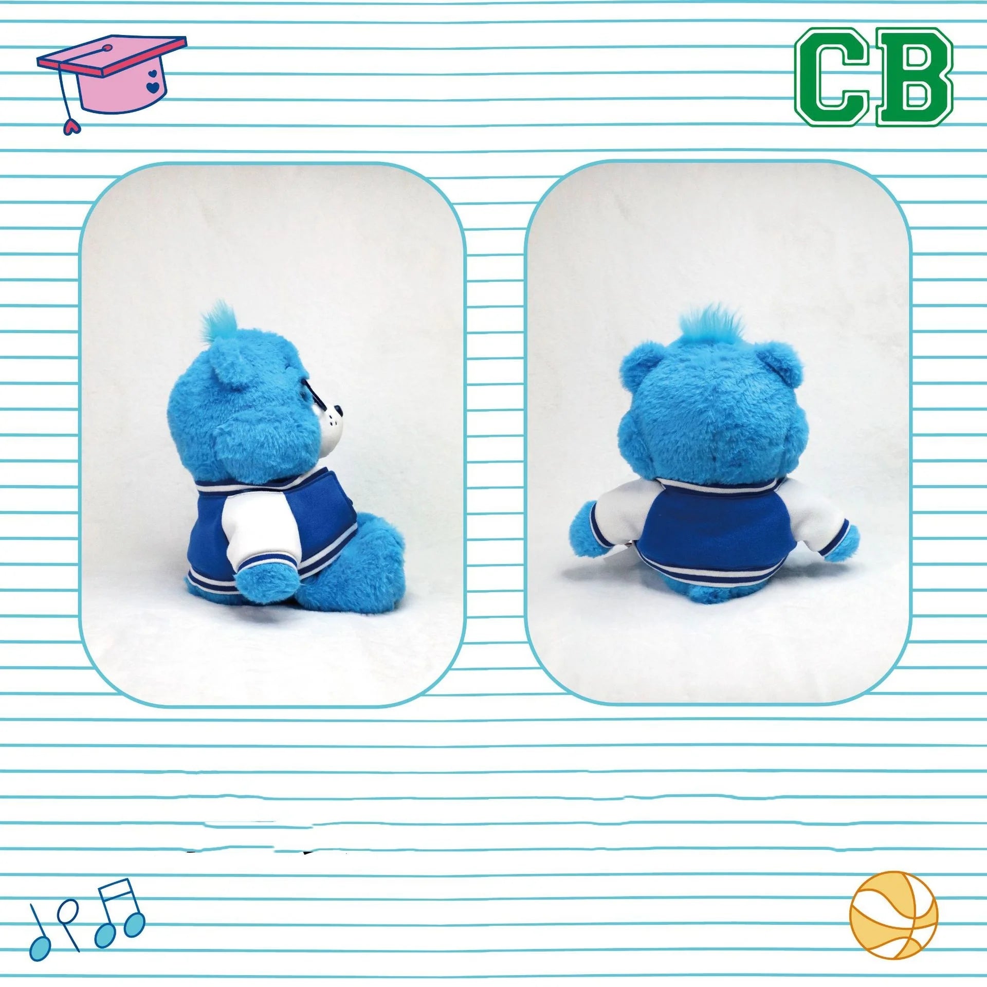 33cm Baseball Plush Toys Care Bears Cartoon Plush Toys Lovely stuffed Dolls Sleeping Bear Plush Toys Home Decoration Pillow