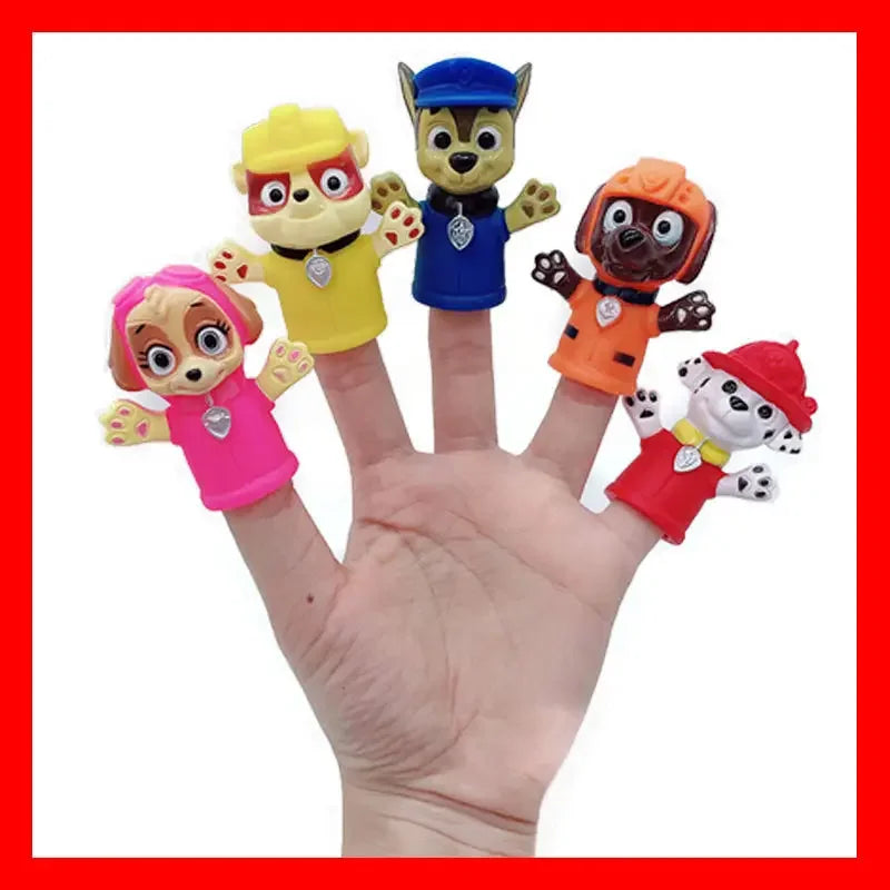 Paw Patrol Chase Cartoon Hand Doll Toy Finger Puppet Role Play Tell Story Silicagel Cloth Doll Educational Toy for Children Kids