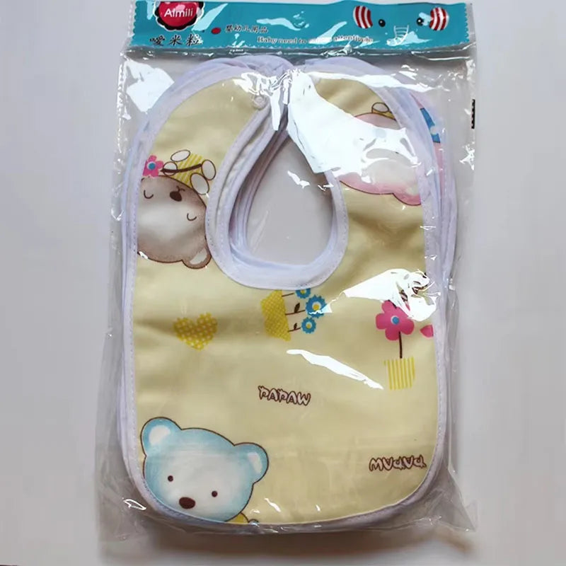 Baby Cartoon Snap Waterproof Bib Super Soft Baby Bib Newborn Crystal Velvet Saliva Towel
