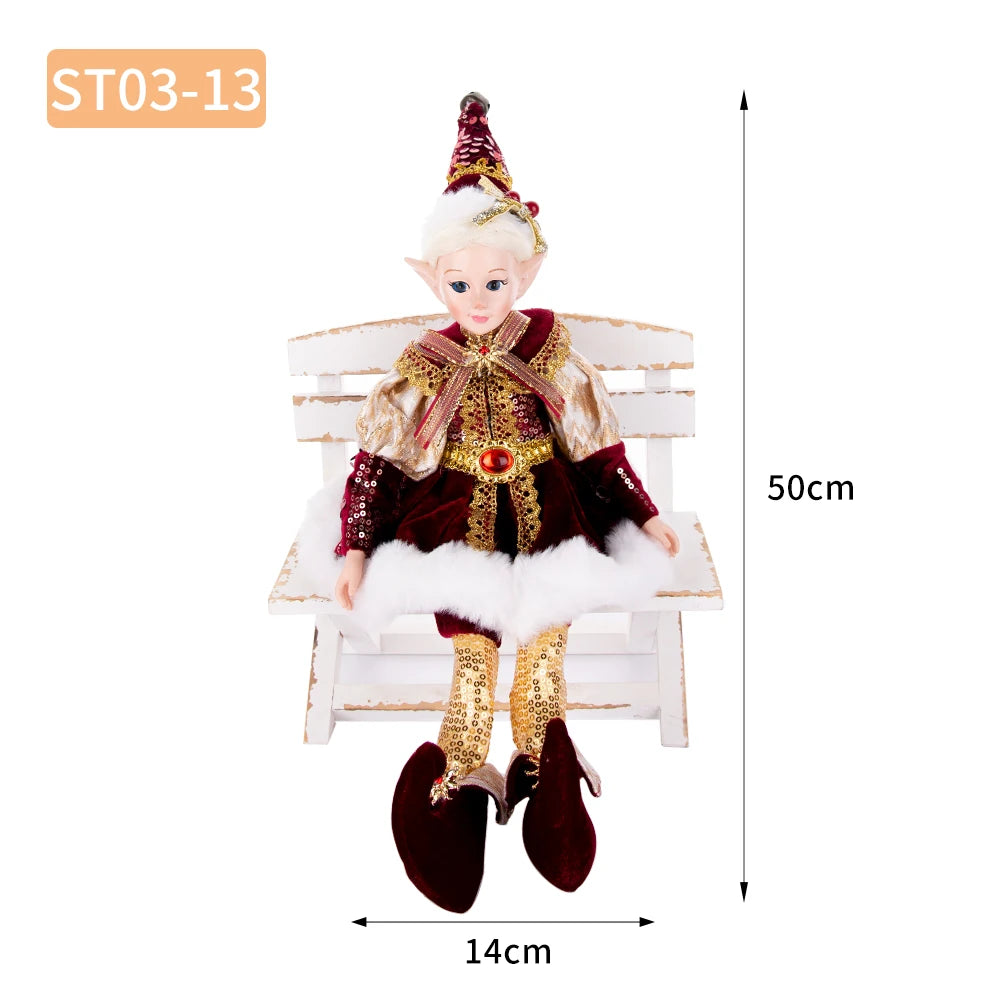 Hanging Decoration Navidad Natal 2025 New Year Gifts Elf Boy Dolls with Mask Christmas Tree Pendant Ornaments Elf Gifts