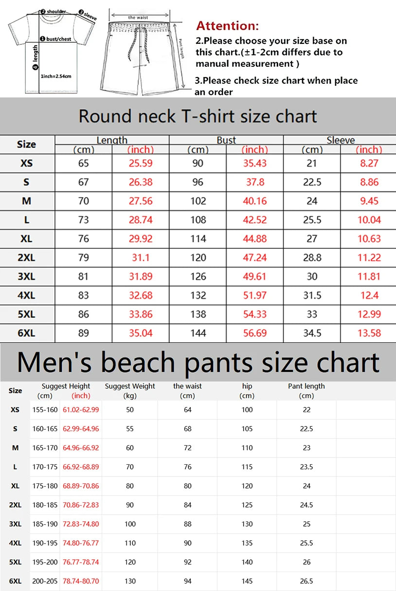 Men's 3D printed round neck short sleeved breathable and comfortable round neck T-shirt shorts set outdoor casual two-piece set