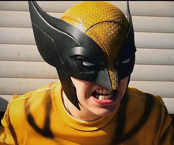 mar-vel Damaged Wolverine Mask with Magnatic Eyes 1:1 3D Resin Halloween Cosplay Mask Wolverine Helmet Cos masque for Gift
