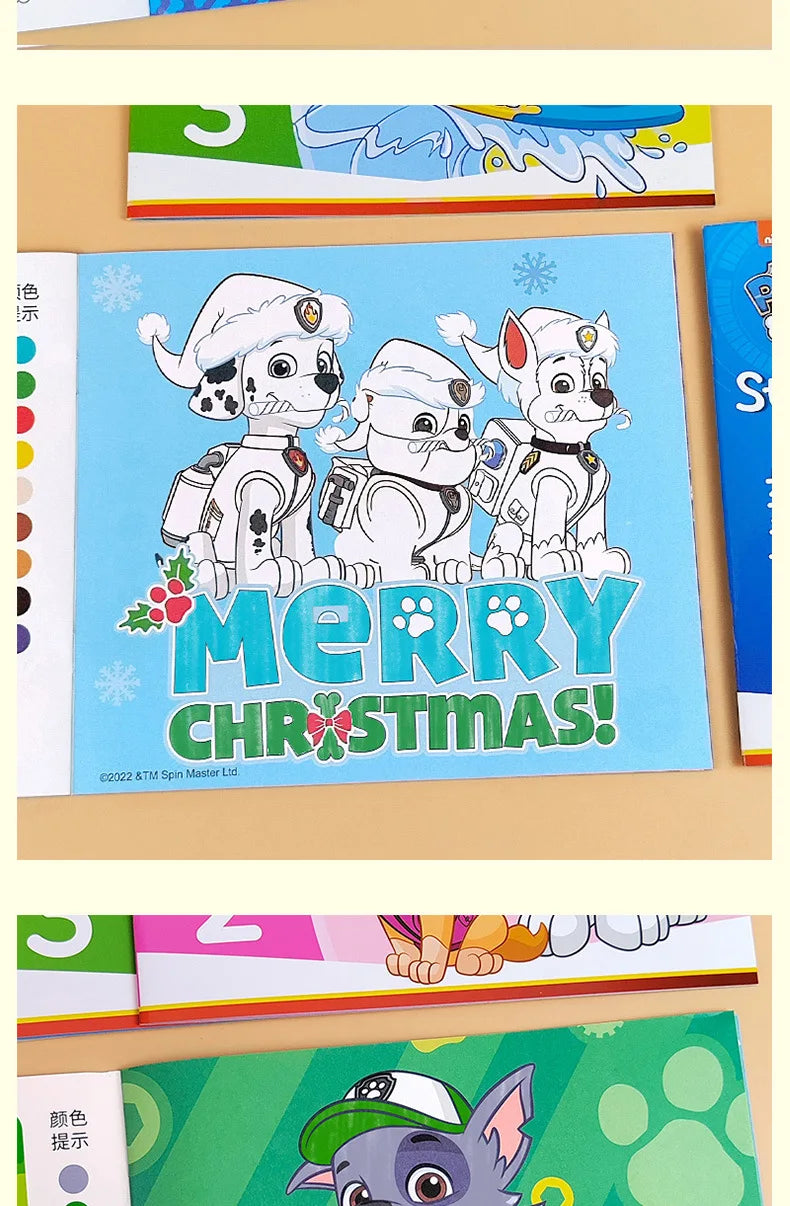 4 Books/set Paw Patrols Coloring Book Cartoon Dog Graffiti Painting Pictures Boy Girls Kill Time Toy Drawing Books Birthday Gift