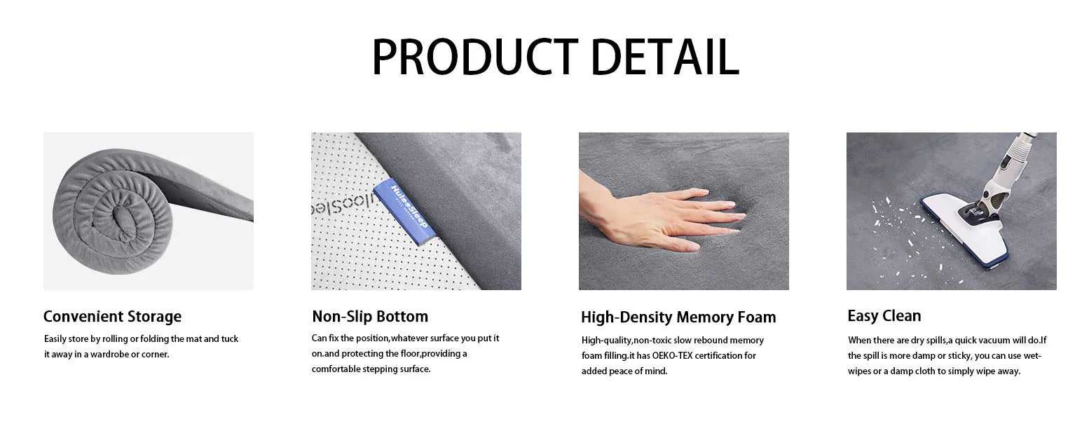 Huloosleep 4 Colors Baby Crawling Play Mats Non-Slip Thick Soft Foam Baby Activity Gym Carpet Baby Game Children's Safety Rug