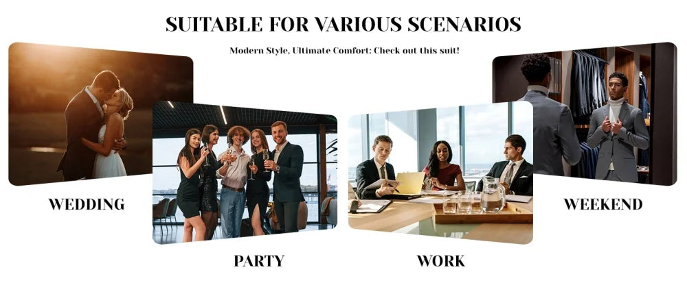 Ensemble de costume 2 pièces veste a col fendu