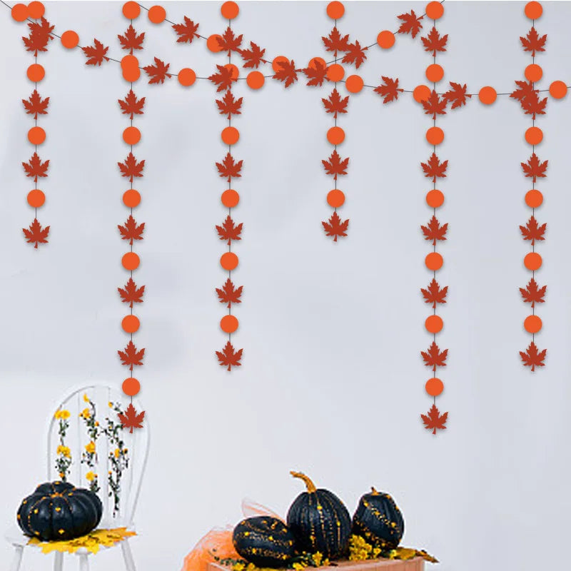 ديكور احتفالي خريفي على شكل قرع وأوراق القيقب وخلفية لعيد الشكر وحصاد ديكور جداري لمشهد الحفلة ديكور للمنزل