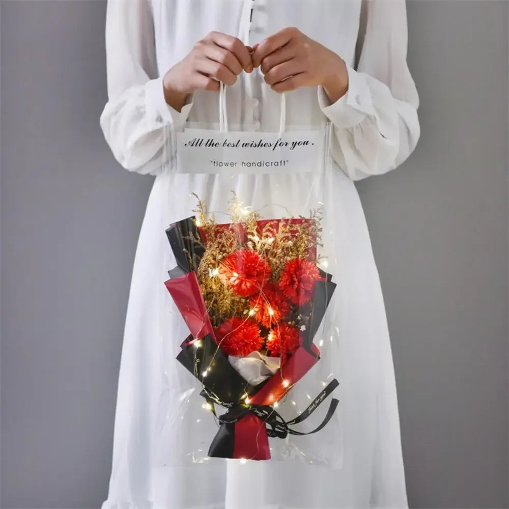 Creative Gift Dried Flowers Carnations Sunflowers Soap Roses Gift Giving Simulated Flower Gift Box 520 Bouquet Finished Products