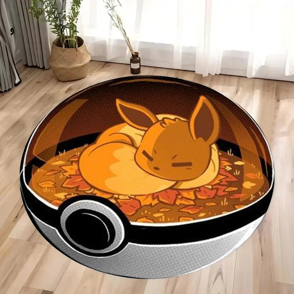 Pokemon Pokeball Charmander Pikachu Electric Mat Cute Colorful Magical Crystal Decorative Carpet Rug Kids Room Home Rug Mat