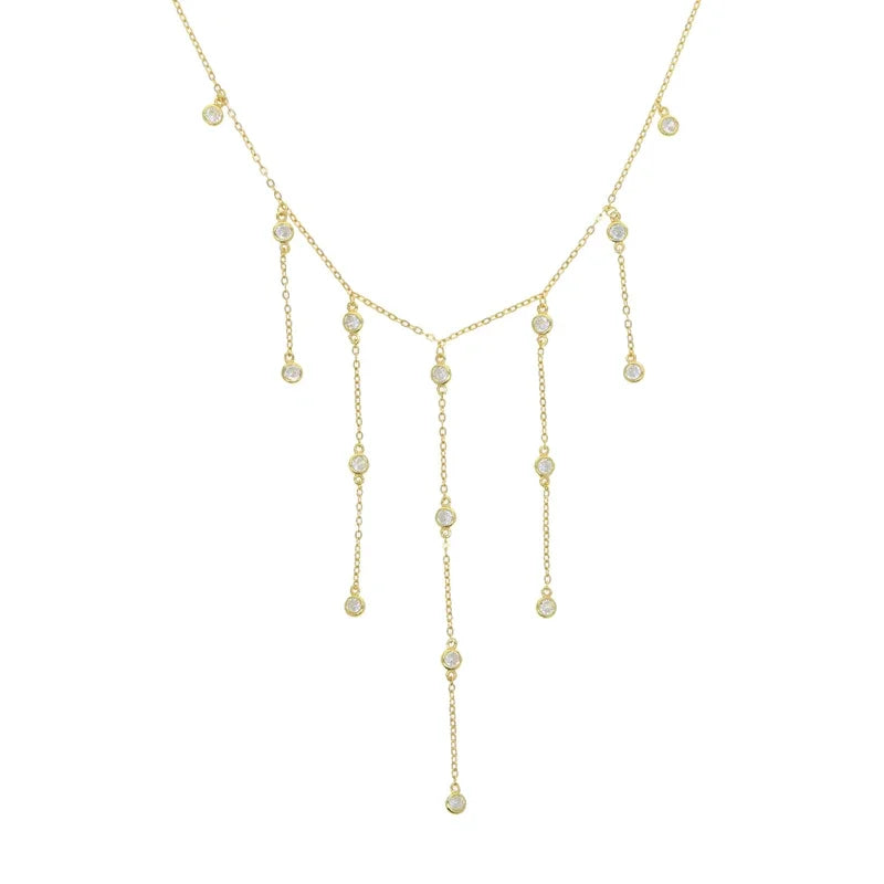 قلادة تشوكر أنيقة من الفضة الإسترلينية 925 بتصميم بسيط ودقيق مرصعة بأحجار الزركونيا المكعبة، مصنوعة من الذهب، للنساء، مجوهرات أنيقة