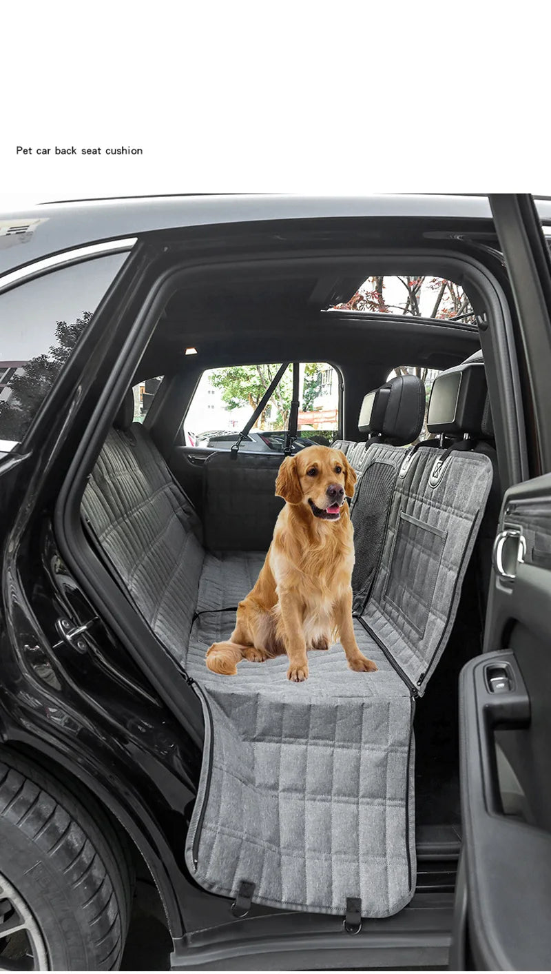 Dog Car Seat Cover Waterproof Pet Dog Carriers Travel Mat Hammock For Small Medium Large Dogs Car Rear Back Seat Safety Pad