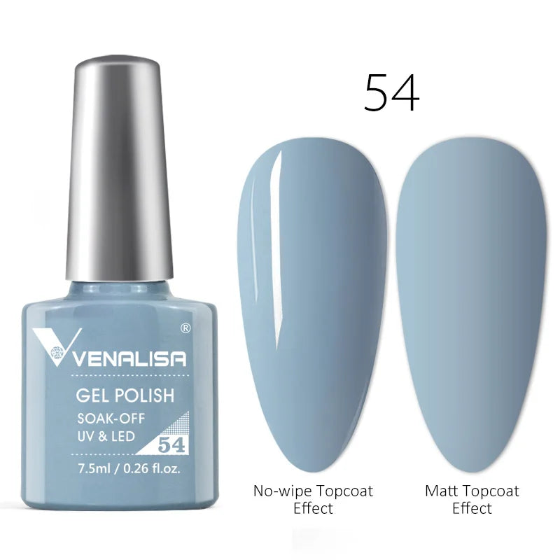 VENALISA Nail Gel Polish Full Coverage Holographic Camouflage Nail Varnish Manicure Lacquer Polish Soak Off UV LED Lacquer 7.5ML