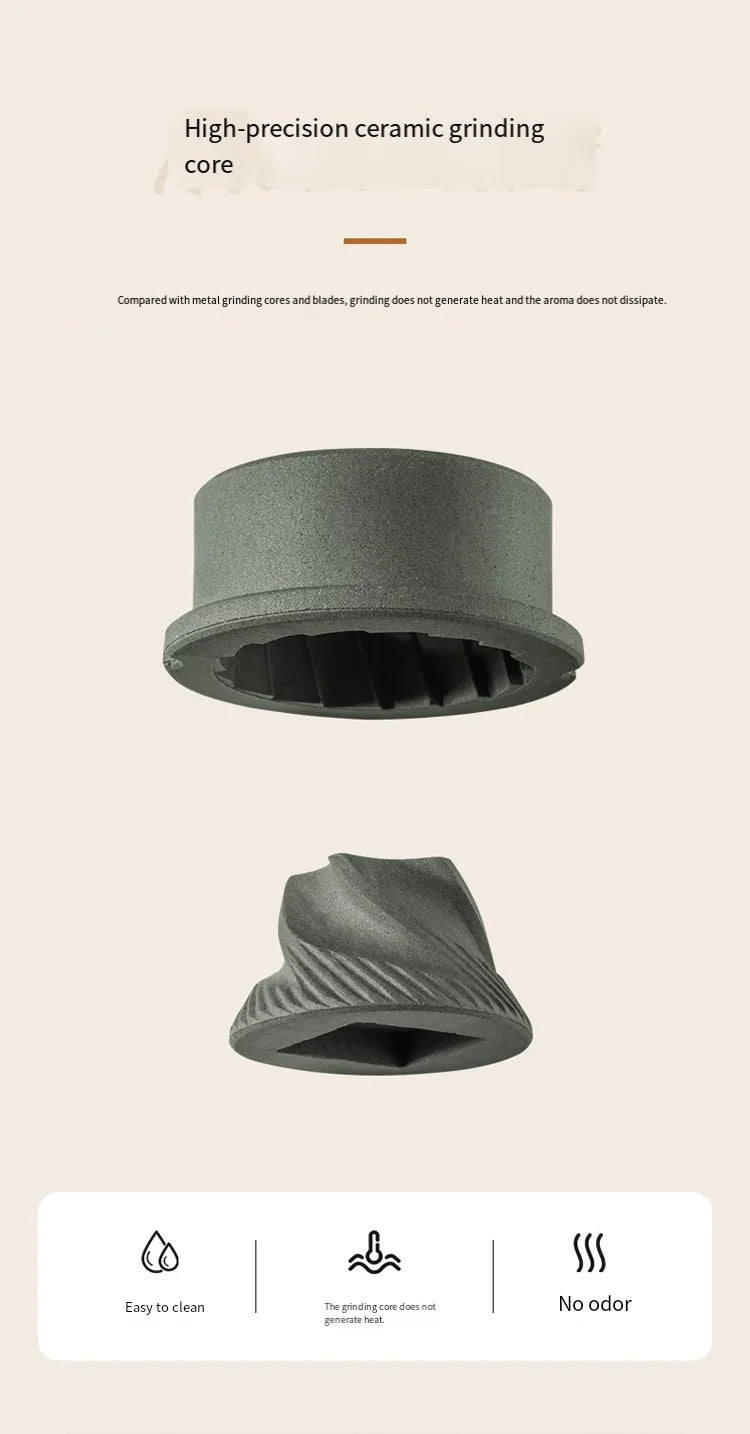 Household Electric Coffee Bean Grinder Multi-Level Adjustment Fast Grinding No Residue Anti-Scalding Design Suitable For Brewing