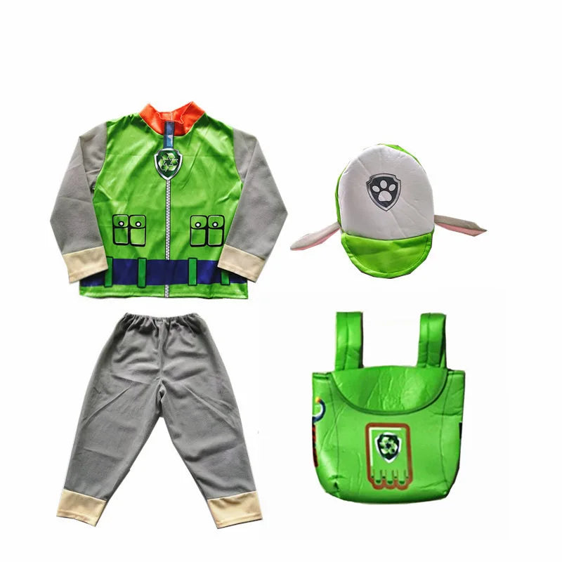 PAW Patrol Cartoon Rocky Rubble Skye Marshall Zuma Chase Cosplay Costume Halloween Purim Kids Birthday Party Gift Fancy Dress