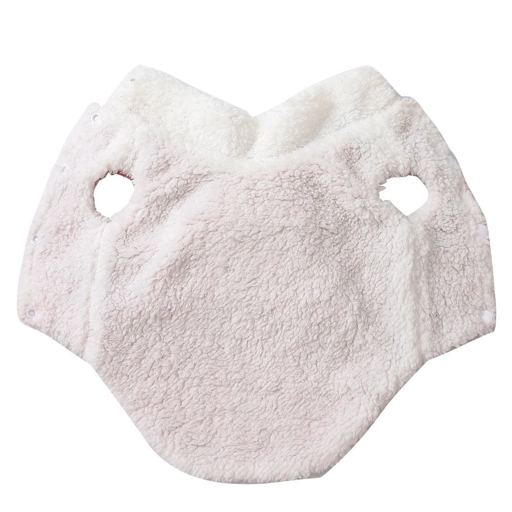 Winter Pet Clothes Cozy Thicken Fleece Solid Kitten Sweater For Small Cats Dogs Cute Bow Jacket Coat With D-Ring Sphynx Costume