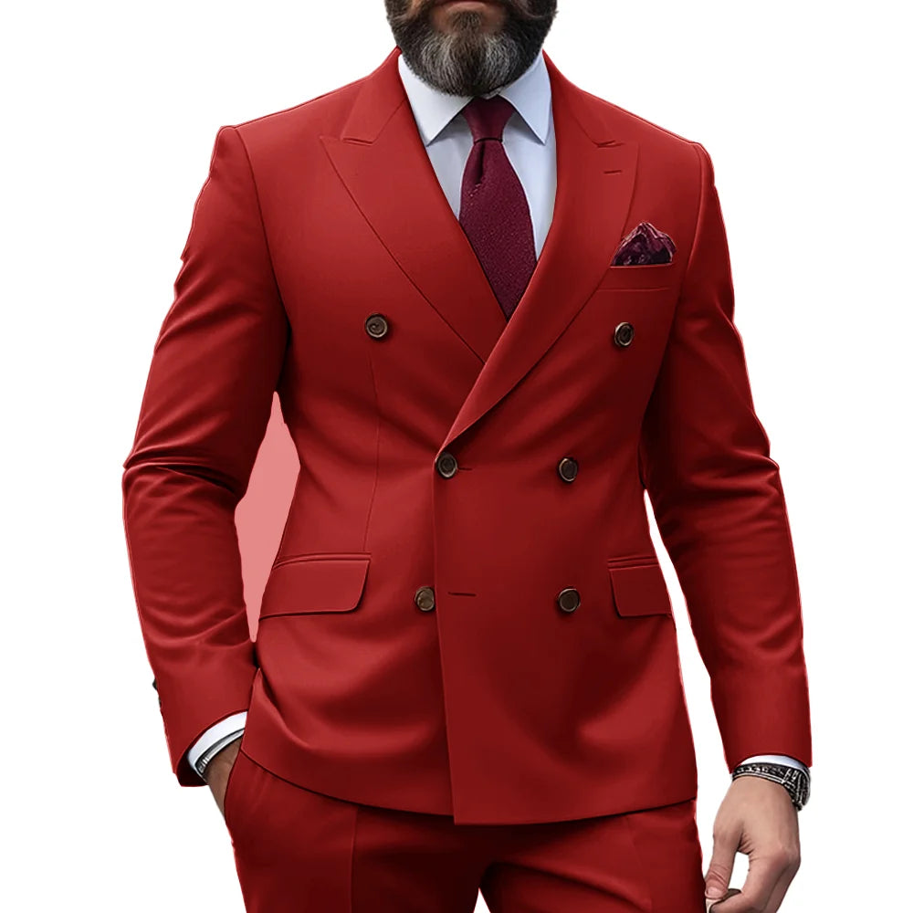 Ensemble de costume 2 pièces double boutonnage