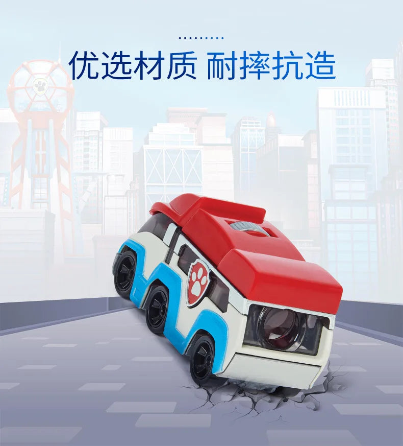 Original Paw Patrol True Metal Series Peek A View Vehicle Ryder Headquarters Patrol Car Movie Collectible Classic Kid Toys Gifts