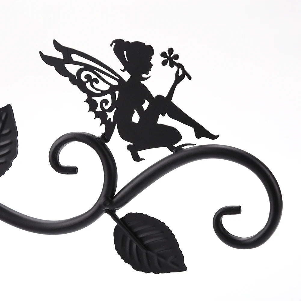 11.8inch Hanging Plant Bracket Iron Decorative Wall Hanger Hooks Black Iron Plant Hanger Bracket for Flower Baskets Wind Chimes