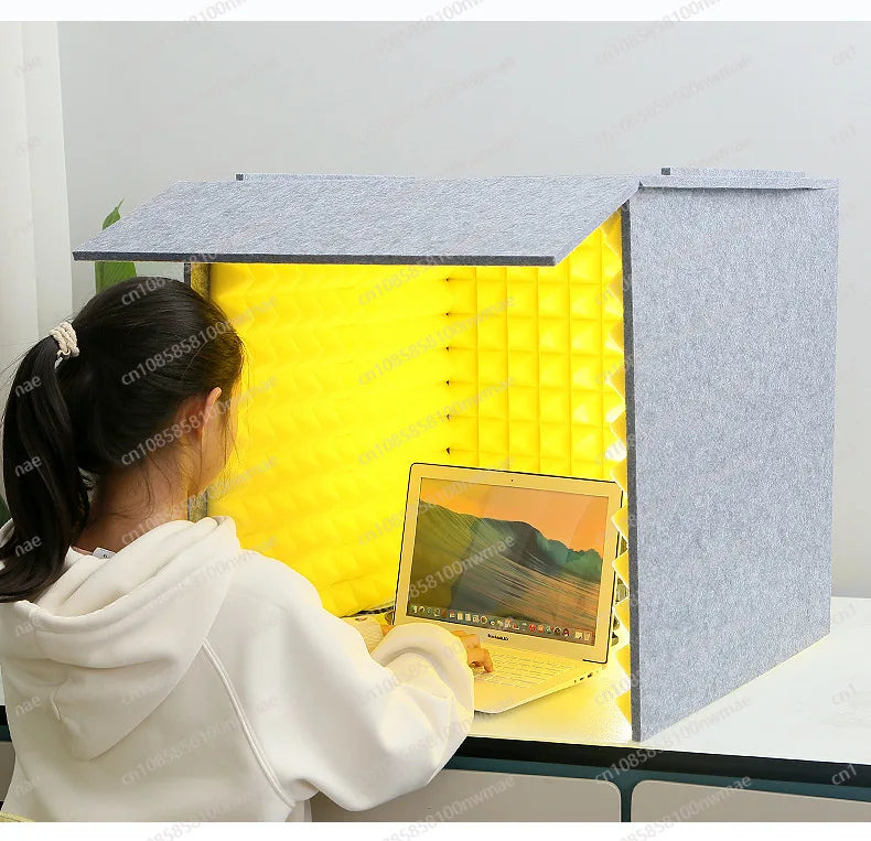 Simple desktop recording studio noise reduction office home desktop reading sound insulation cover can be moved