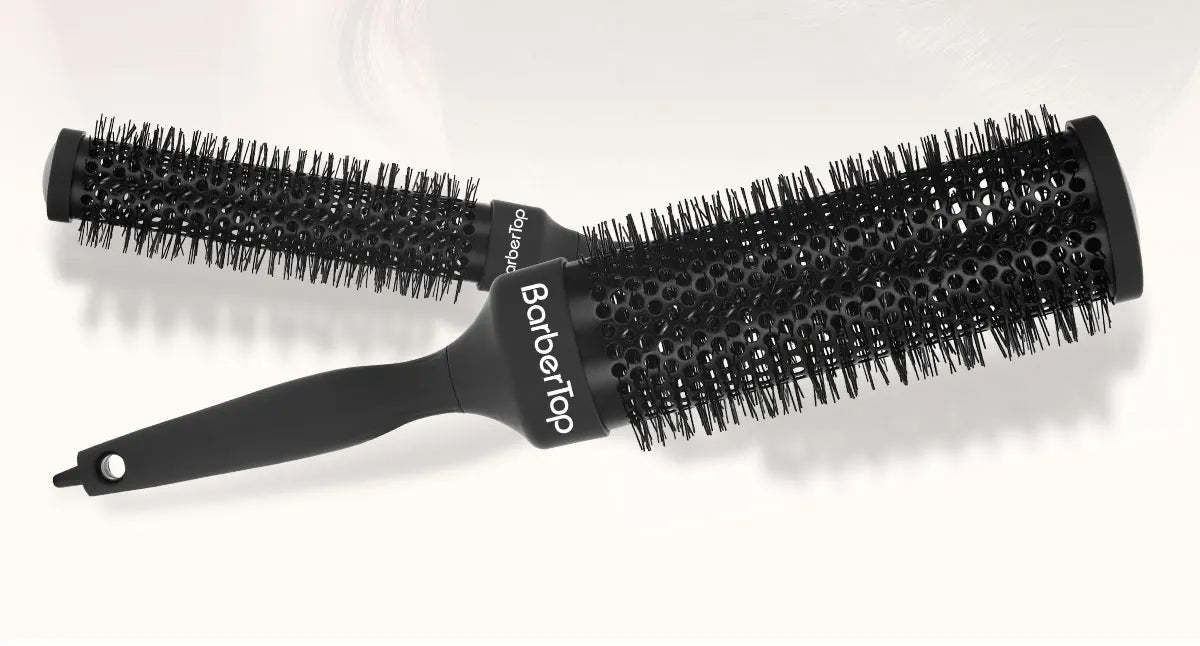 BARBERTOP Peigne rond cheveux bouclés