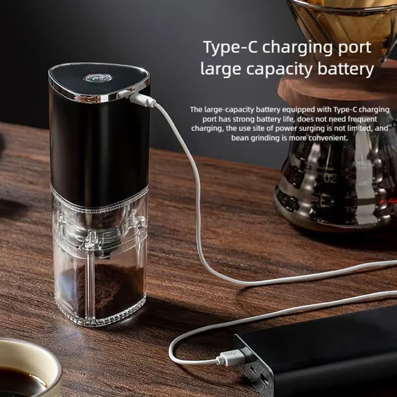 Household Electric Coffee Bean Grinder Multi-Level Adjustment Fast Grinding No Residue Anti-Scalding Design Suitable For Brewing