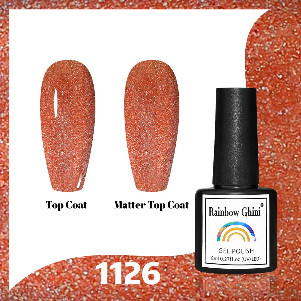 Gel Vernis à ongles semis permanents Paillettes 8Ml 150 couleurs