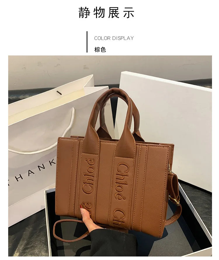 ‌2025 Fashion Embroidery Handbag - Adjustable Shoulder Tote, Crossbody Purse, Trendy & Practical, Perfect for Daily Outfits‌