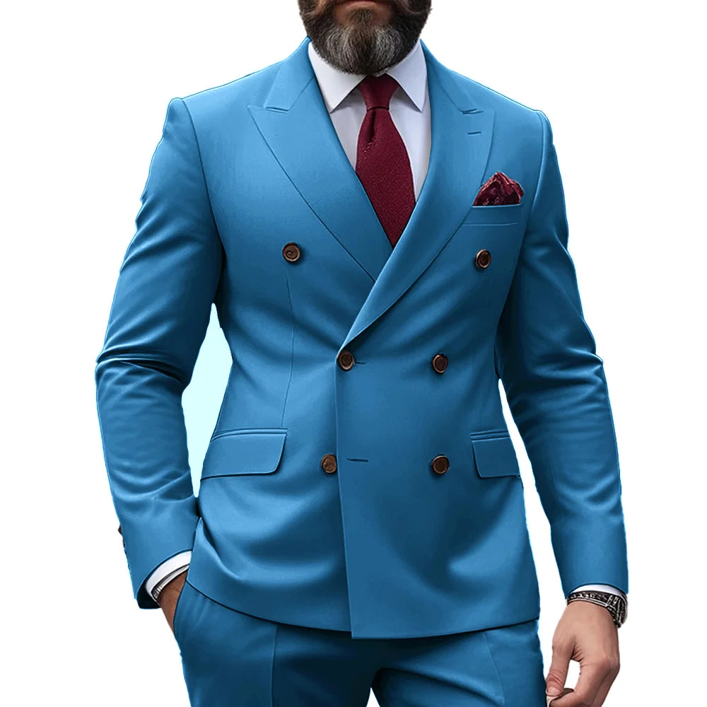 Ensemble de costume 2 pièces double boutonnage