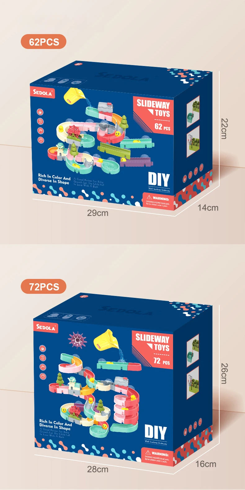 Baby Bath Toys DIY Assembling Track Bathroom Bathtub Kids Slide Paradise Play Water Toy Set Duck Slide Toy For Children Toddler