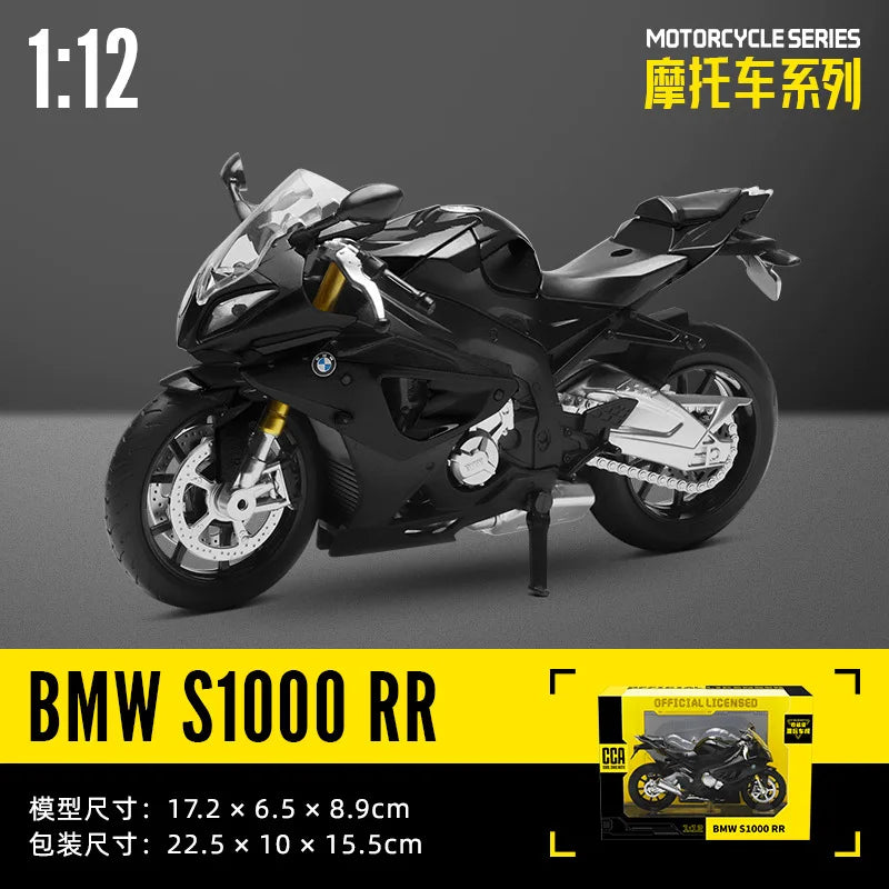 MSZ CCA 1:12 BMW R1250RT with base alloy die-cast car motorcycle model, toy gift giving, die-cast static motorcycle model