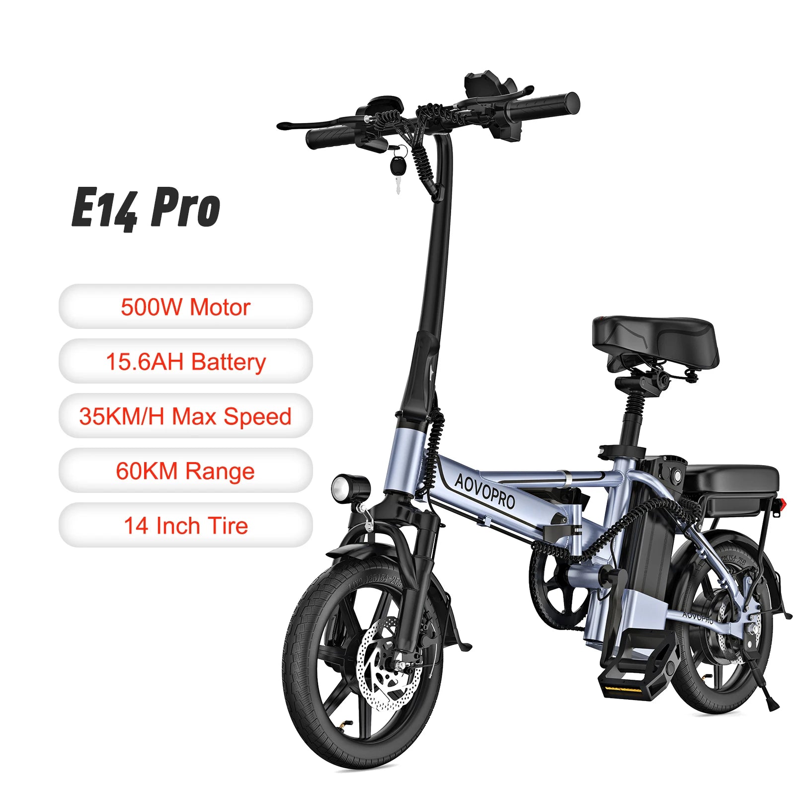 JUICEASE E14/E14 Pro Adult Electric Scooter 35KM/H 14 Inch Tire Escooter 500W Powerful Motor Electric Scooter with Free Seat
