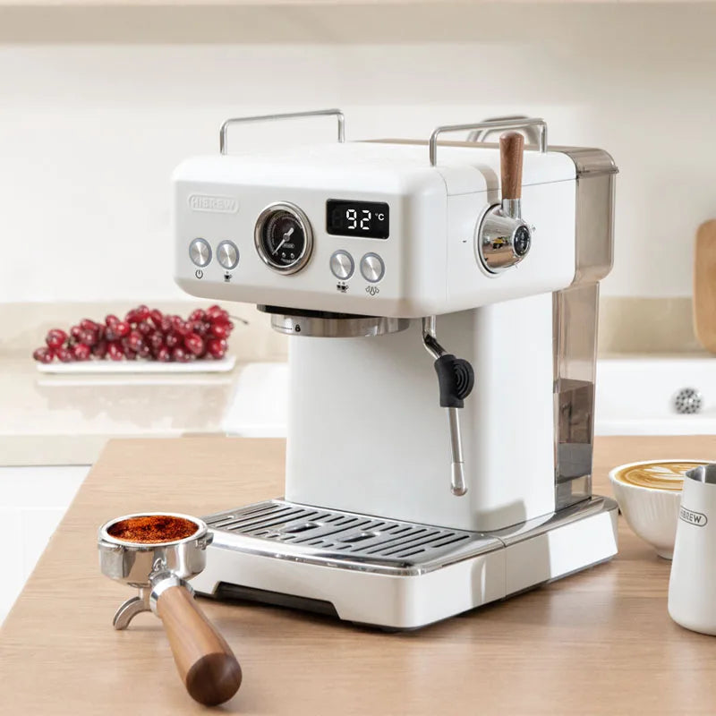 HiBREW H10plus Semi Automatic Espresso Coffee Machine DIY Function 20Bar Pressure Temperature Adjustable For Cappuccino & Latte