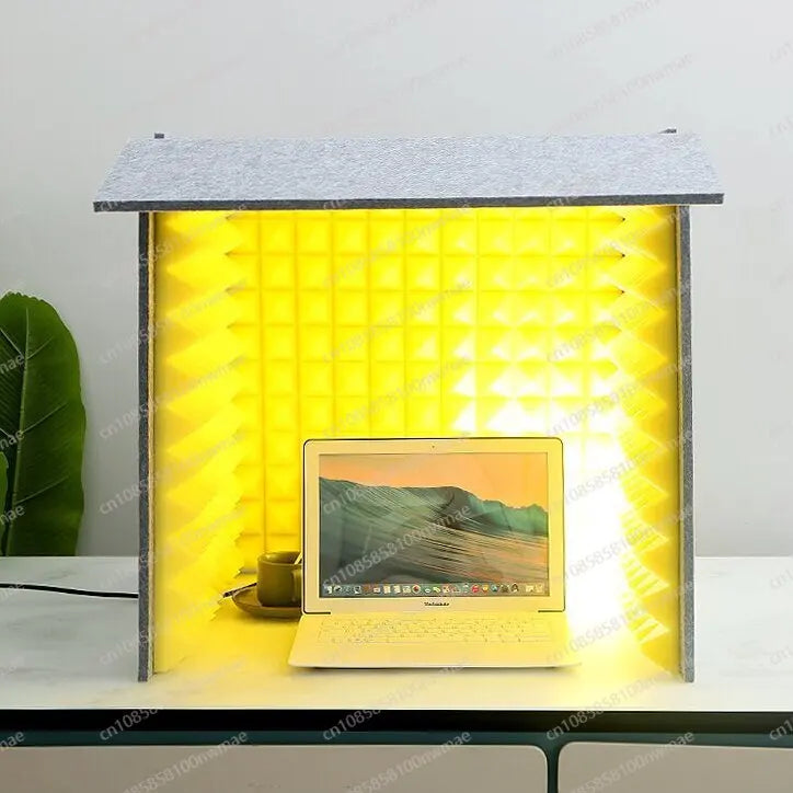Simple desktop recording studio noise reduction office home desktop reading sound insulation cover can be moved