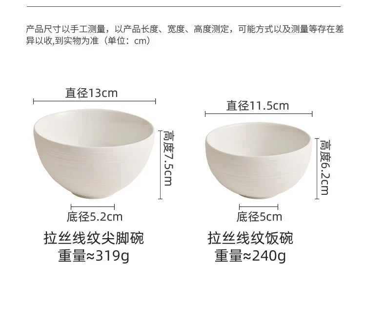 Household Ceramic Bowls, Kitchen Utensils, Salad Bowls, White Fruit Bowls, Desserts, Buffets, Side Dishes, Tableware.