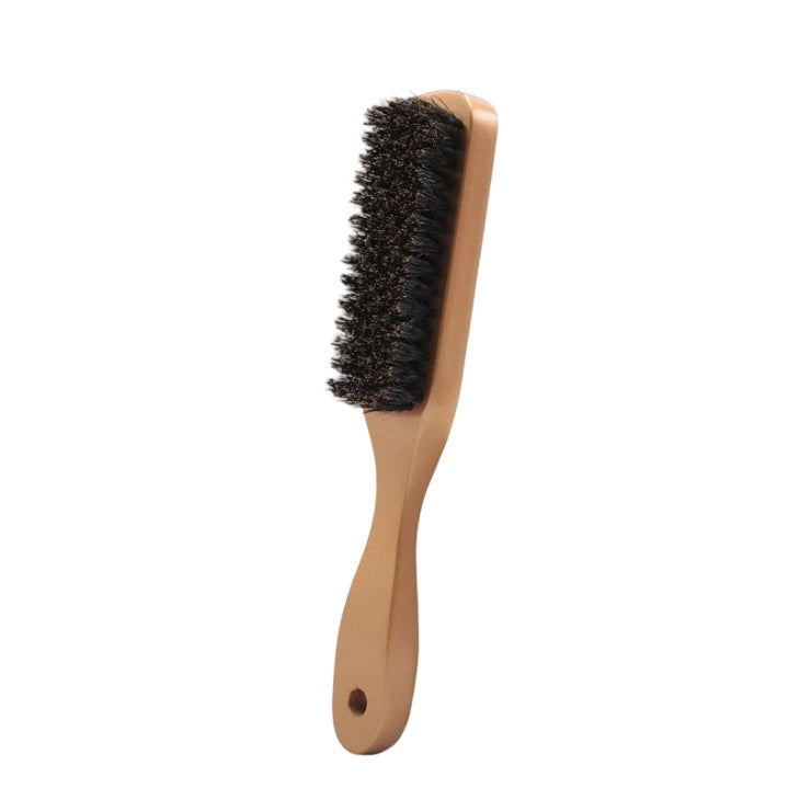 Brosse de coiffeur à poils de sanglier pour le coiffage et le nettoyage Rendre les cheveux et la barbe brillants
