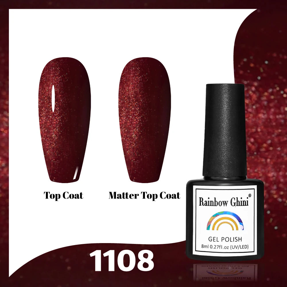 Gel Vernis à ongles semis permanents Paillettes 8Ml 150 couleurs