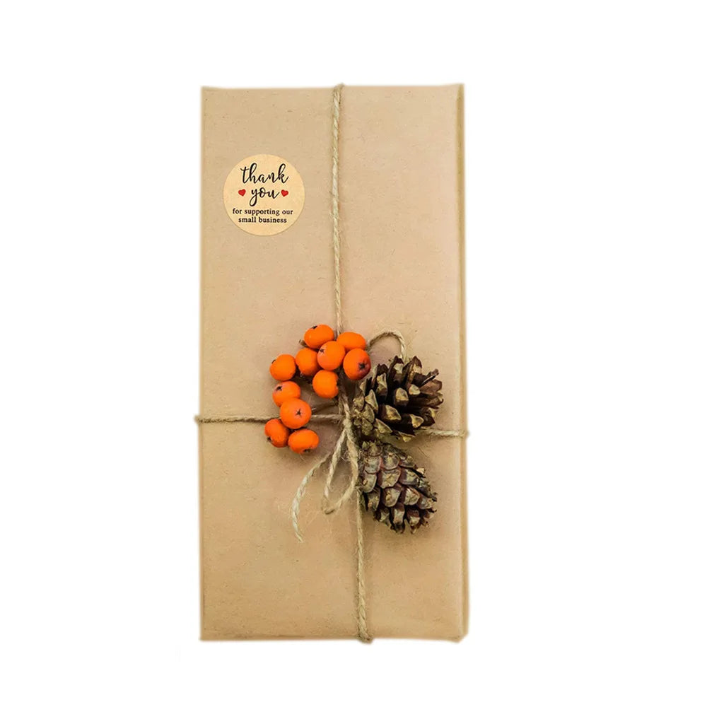 100-500pcs Thank You for Supporting My Small Business Stickers Thank You Stickers Labels Seals Kraft Pink Black Labels For Shop