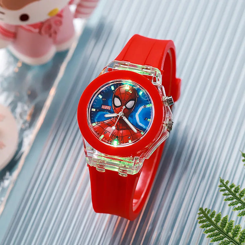 Spider Watch  Kids Luminous Watch Cute Silicone Colorful Lights Watch Gifts for Girls Kids Watches