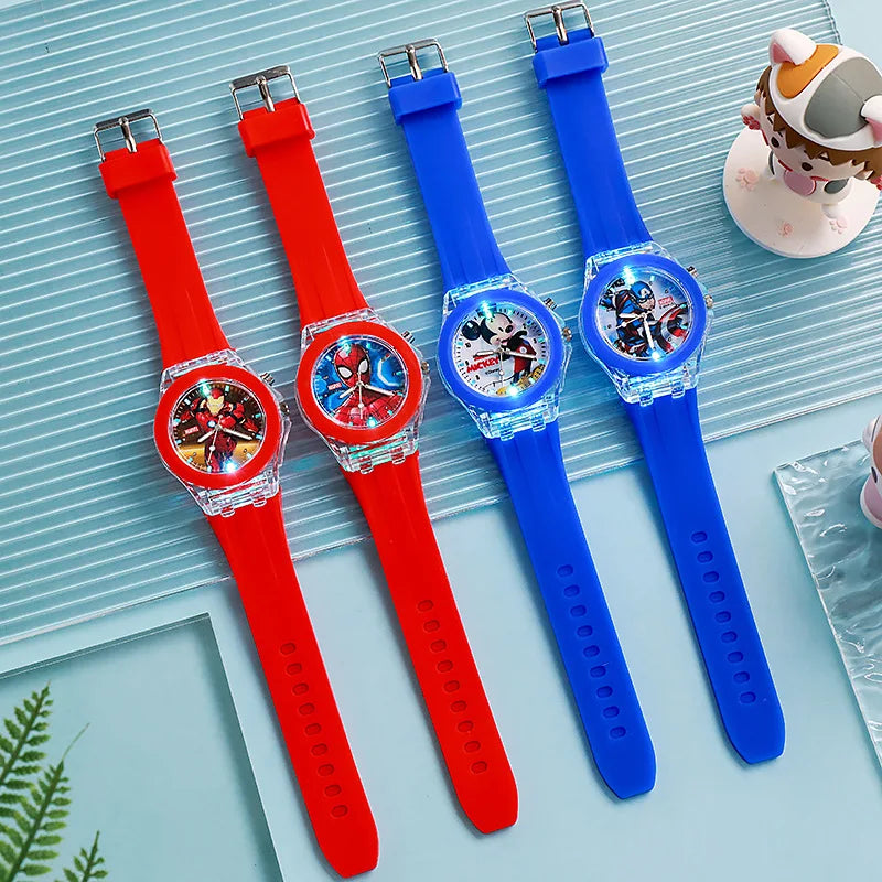 Spider Watch  Kids Luminous Watch Cute Silicone Colorful Lights Watch Gifts for Girls Kids Watches