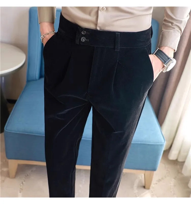 Pantalon de costume velours