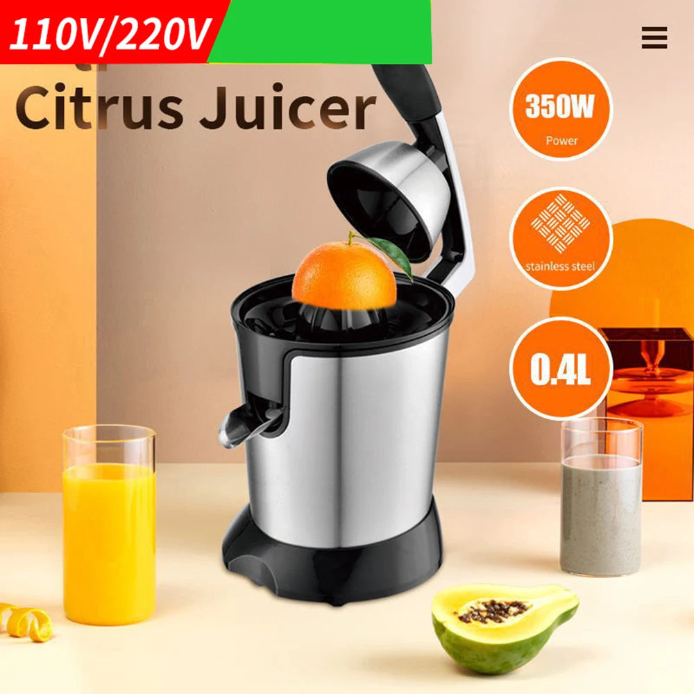 110V 220V Electric Juicer Portable Blender Stainless Steel Hand Press Squeezer 400ML Fruit Mixer Machine Kitchen Juice Maker 믹서기