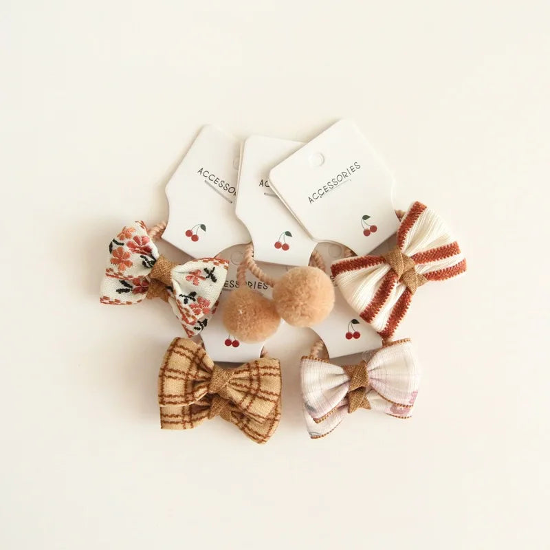 Elastic Hair Bow for Children, Children's Headwear, Hair Accessories for Girls, Cute Hair ties, Lovely Hair Rope, 10Pcs per Lot