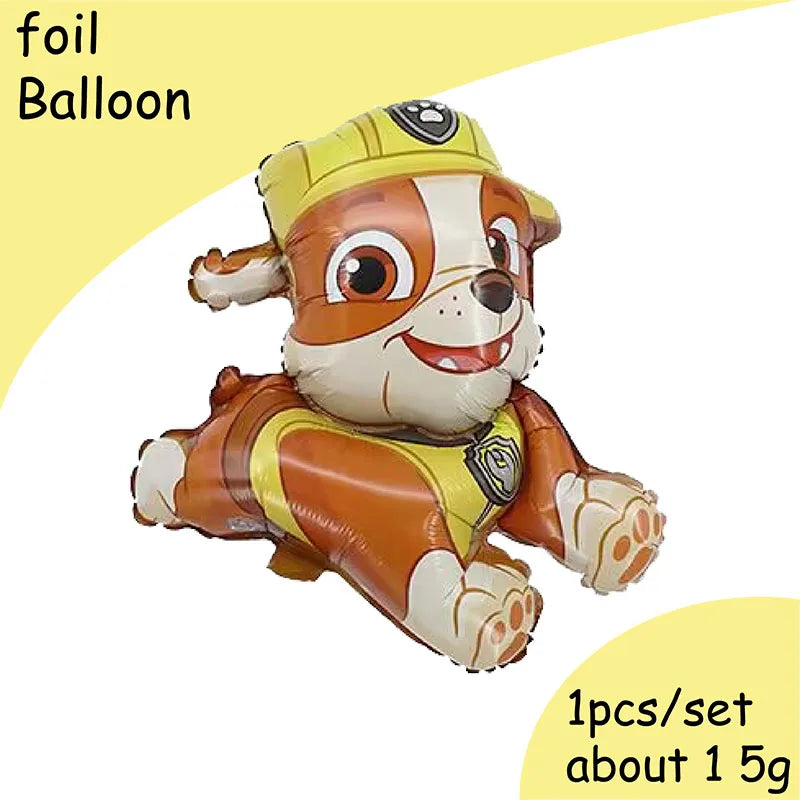 paw patrol rubble theme animals party supplies decorations kids birthday disposable tableware plate tablecloth party theme favor