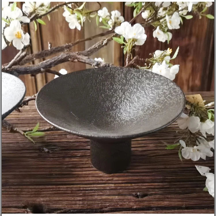 Ceramics Dinner Plate Tall Pasta Plates Salad Bowls Soup Basins Restaurant Home High Feet Tableware Snack Dessert Trays
