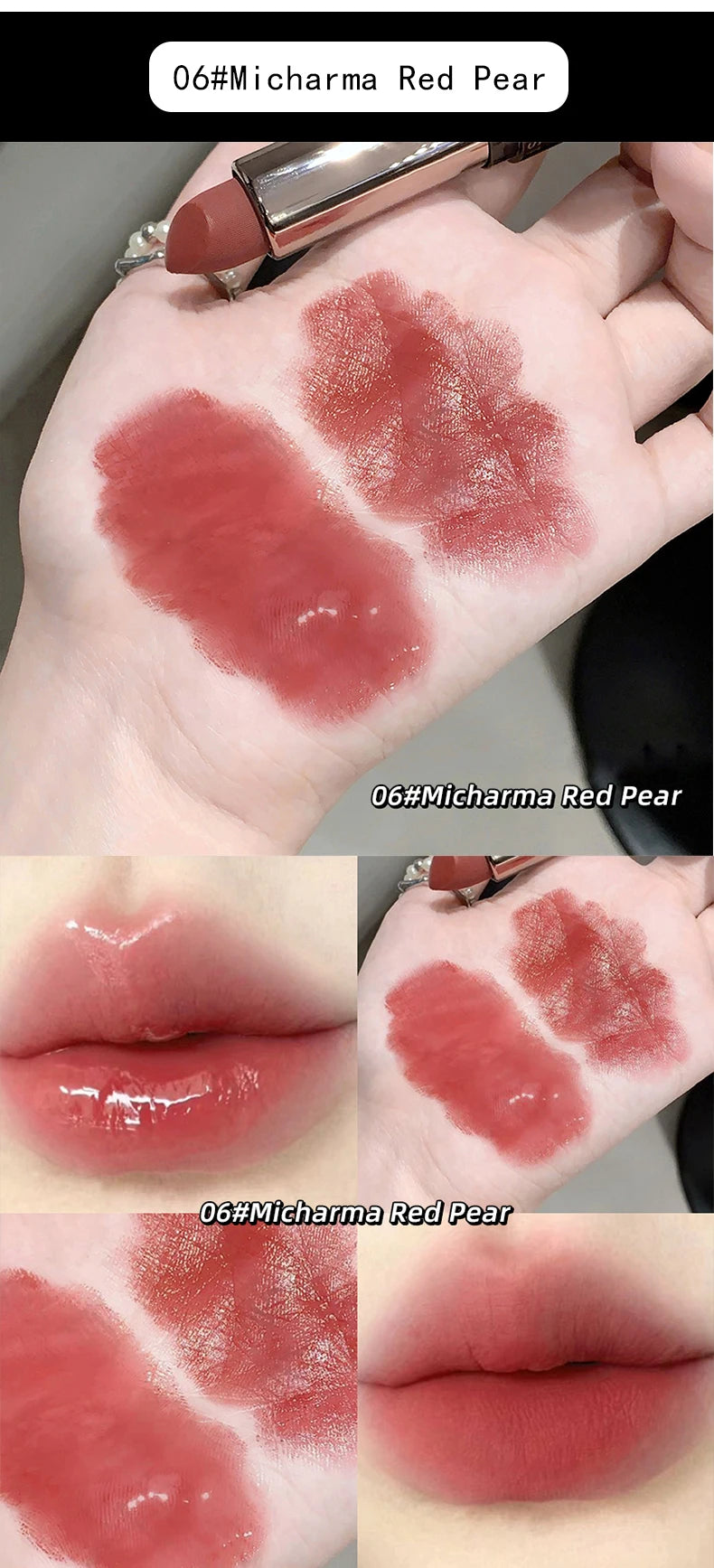 Gege Bear Double-ended Lipstick with Lip Oil for Moisturizing and Hydrating Layered Color-developing Long-lasting Lipstick