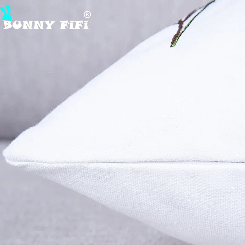 Cotton cushion cover with dandelion design for home decoration, floral design, spring, 30x50cm, 45x45cm