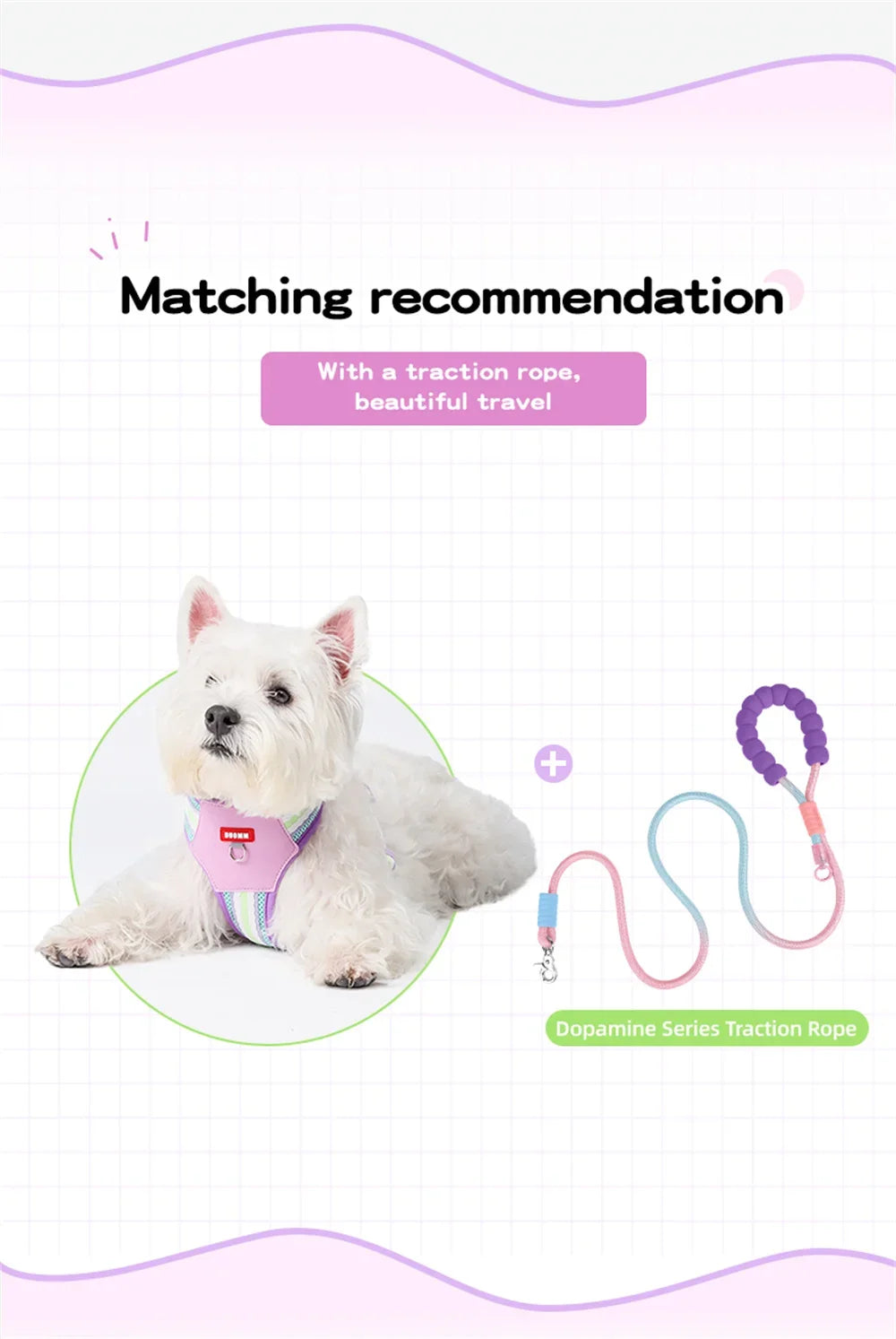 Newest Puppy Dog Walking Harnesses No Pull Pet Harness for Small Medium Dogs Pomeranian Poodle Pug mascotas Accessories Supplies