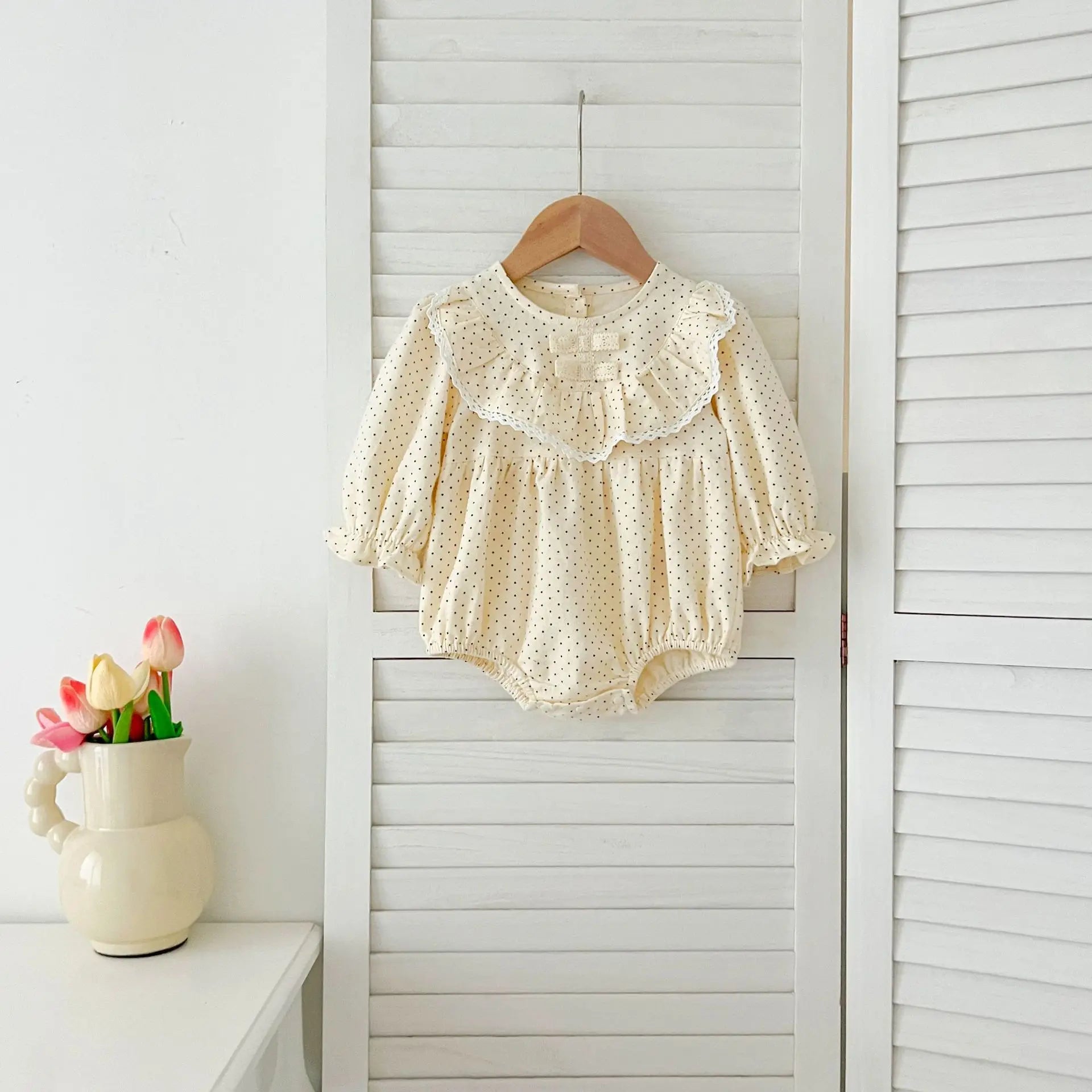 Christmas Infant Baby Girl Romper Autumn Winter Newborn Baby Girl Children Clothes Red Plaid Lapel Long Sleeved Newborn Romper