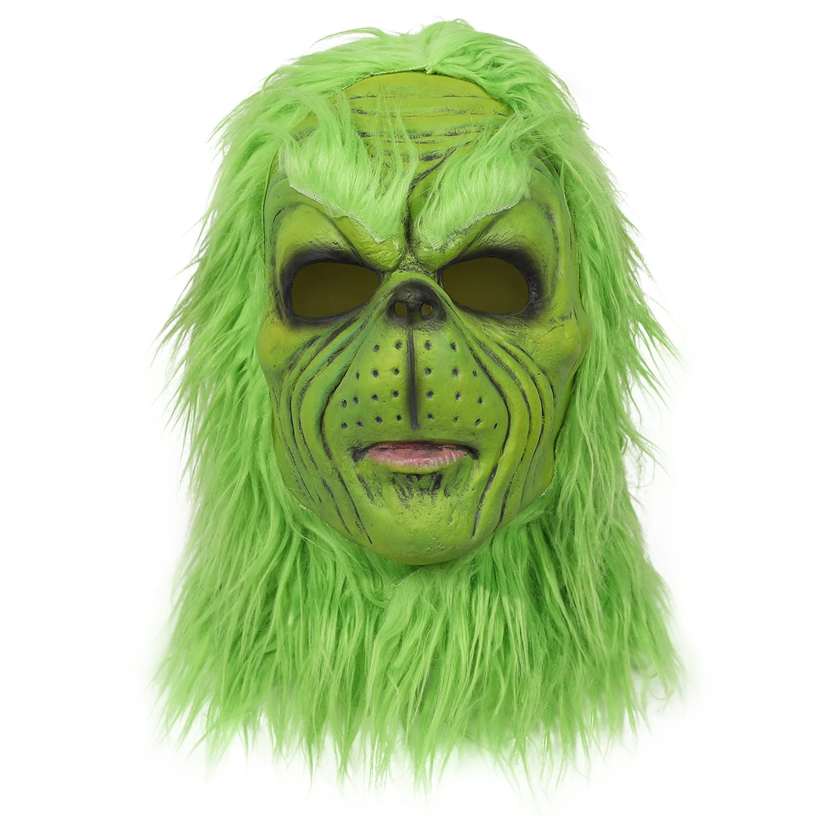 Grinch Mask 2025 New Christmas Green Haired Monster Gloves Cos Santa Claus Hat The Grinch