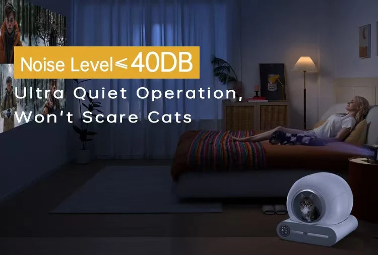 Smart Self Cleaning Cat Litter Box 65L Extra Large Closed Automatic Cat Toilet App Control Cat Litter Tray Arenero Gato for Cats