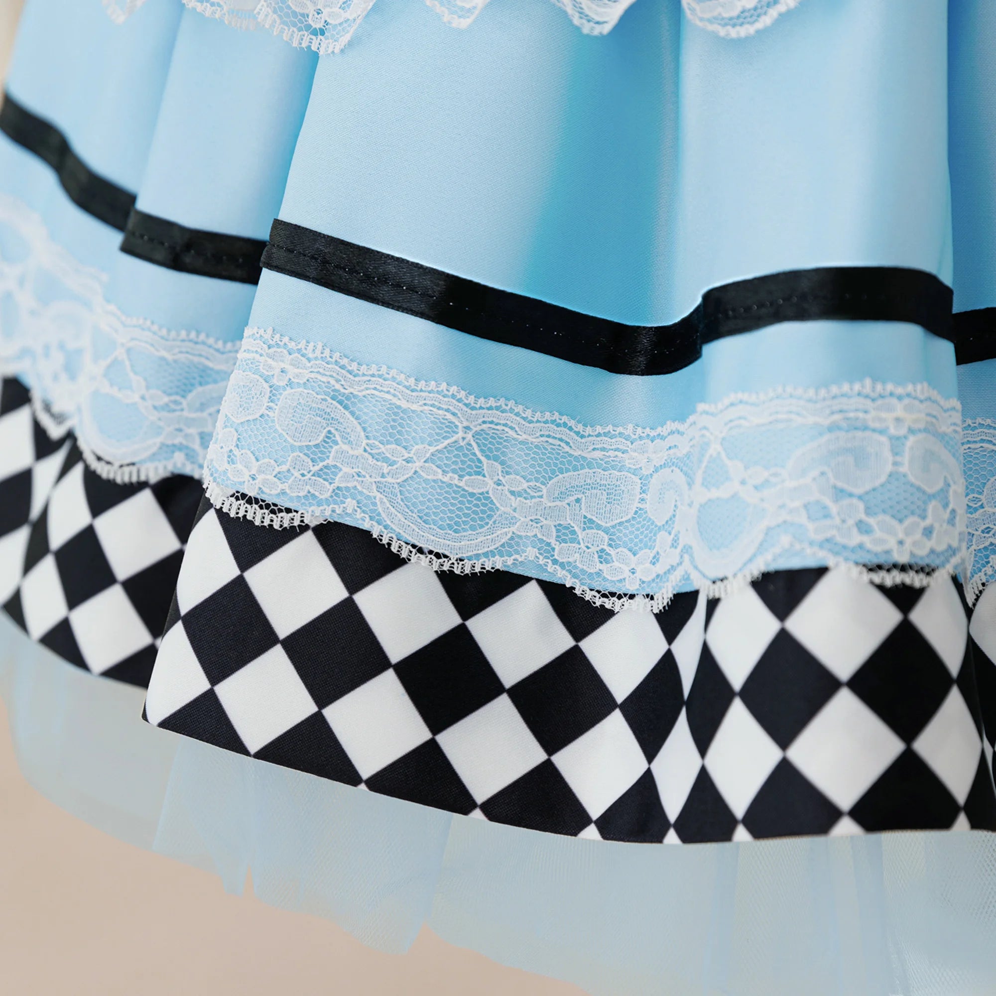 Maid Alice Princess Party Baby Girls Dress Lolita Wonderland Alice Carnival Cartoon Bow Apron Dresses for Baby Halloween Costume